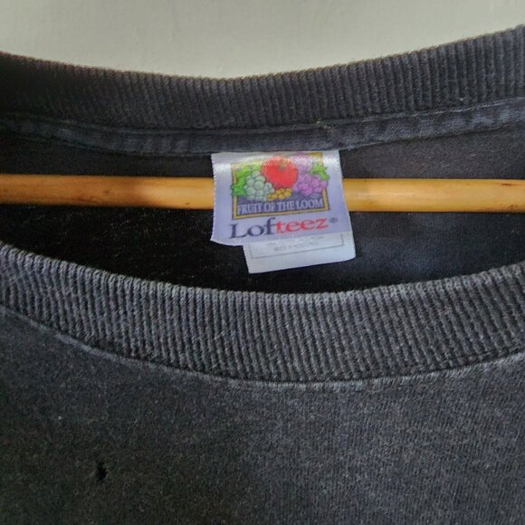 James Patterson Jester Shirt Black Large Distressed Black Fruit of the Loom - Picture 6 of 6